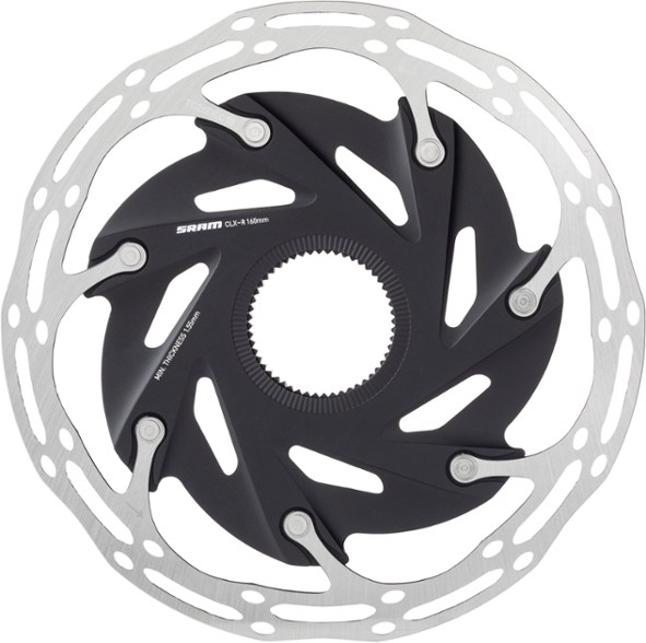 SRAM CenterLine XR 140mm rotor mounted on a carbon road bike wheel